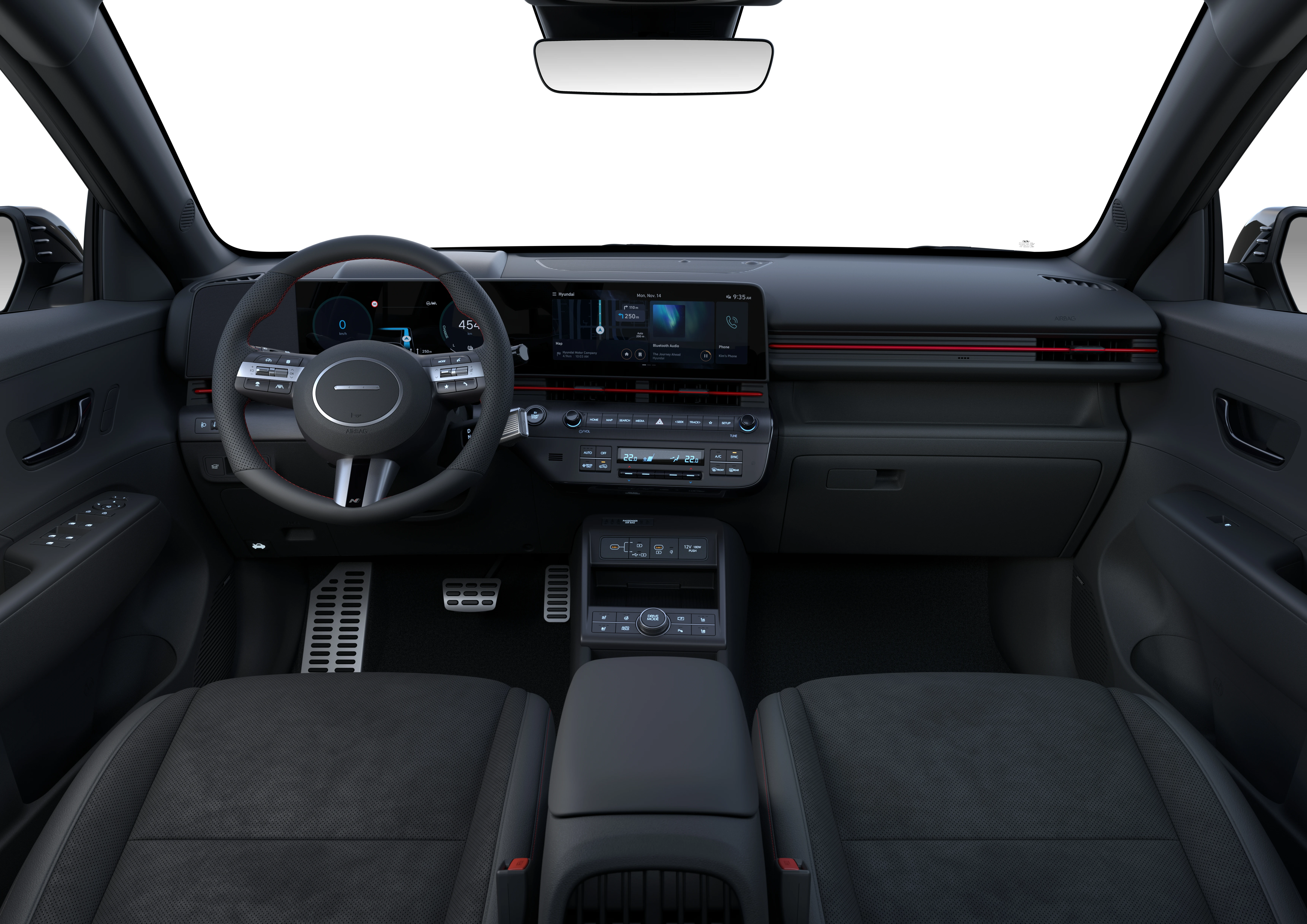 HYUNDAI SX2 Eev Nline BASIS PI SHOT08 Front View Dashboard Door Icons Off